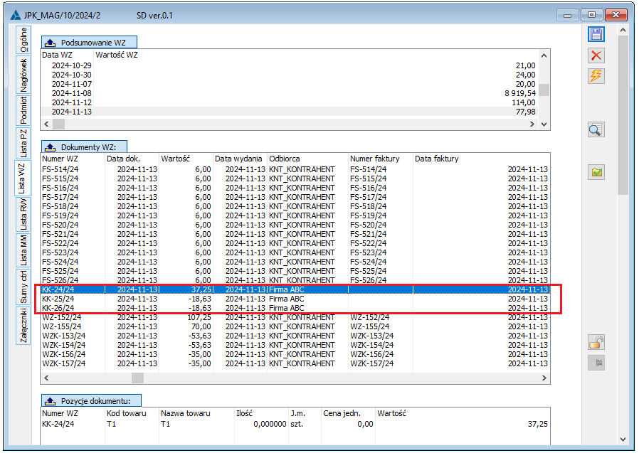 Comarch ERP XL w wersji 2025.0 - JPK_MAG